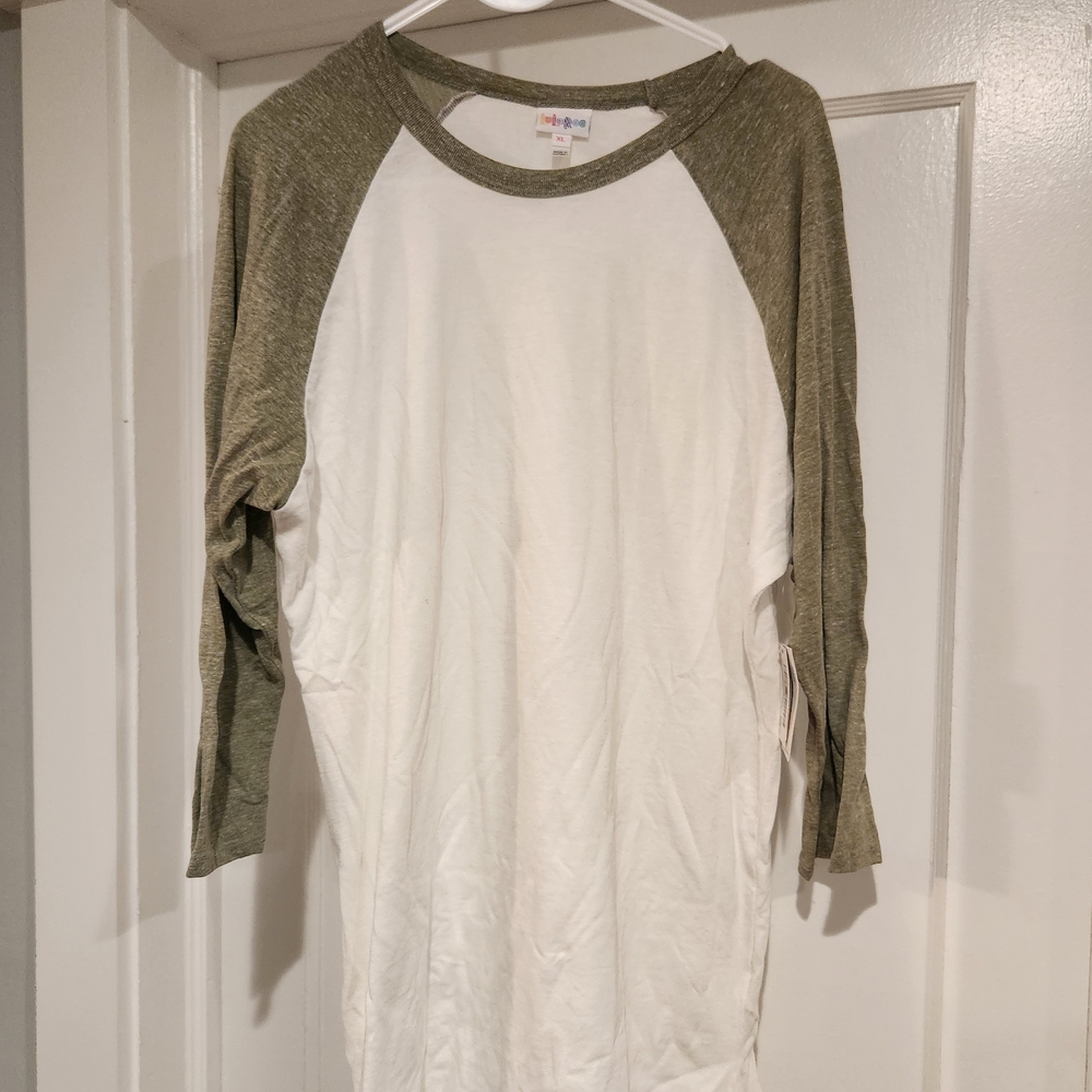 Kids Raglan Sleeve Shirt - White and Green